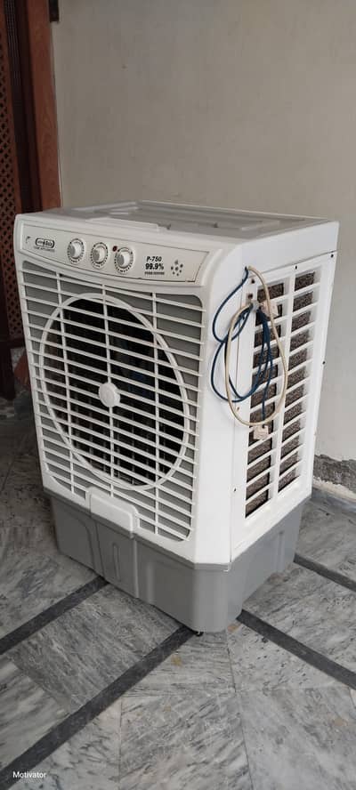 Air cooler large size with 12volt air motor and 220 volt water pump