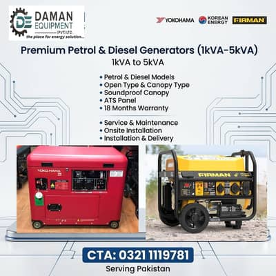 Petrol Genset 5kVA self start
