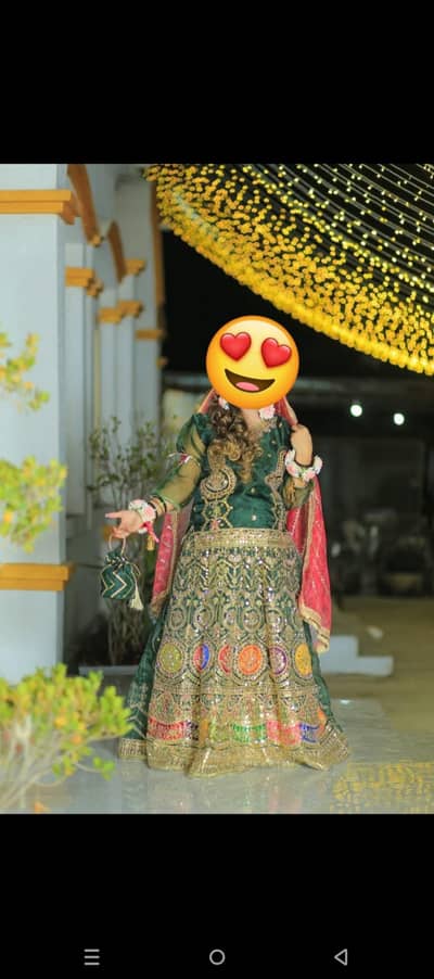 Mehndi bridal dress one day use  2 month a go