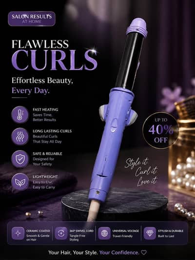 Hair Curler & Curling Tong – Salon Style Curls at Home
