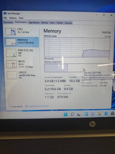 HP CORI3 11 GENERATION 16GB DDR4 RAM 512 SSD