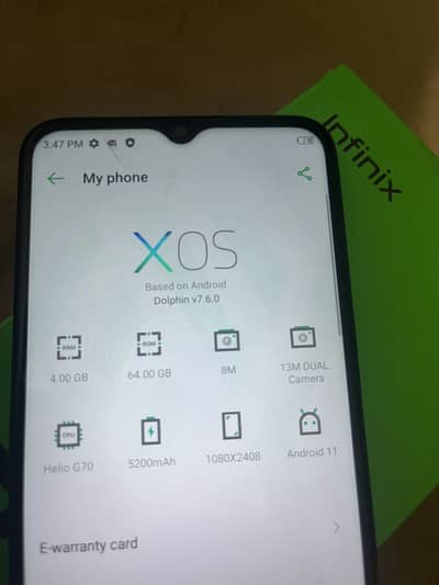 Infinix Hot 11 4/64 No open no repair all ok