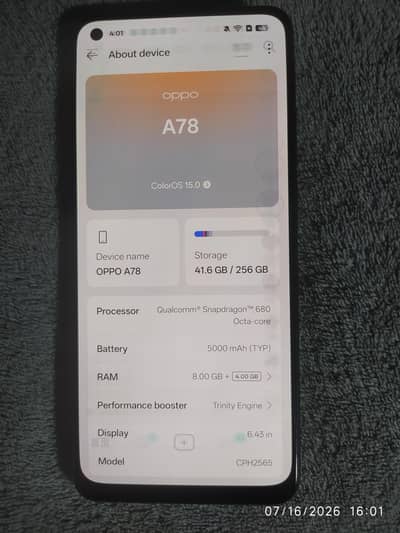 Oppo A78 8 258
