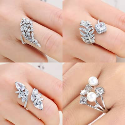 Adjustable Zircon Horse Eye Ring for Daily Wear