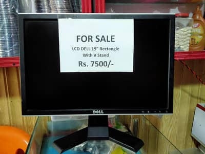 Dell 19 inch LCD Silver with VGA/DVI/HDMI ports
