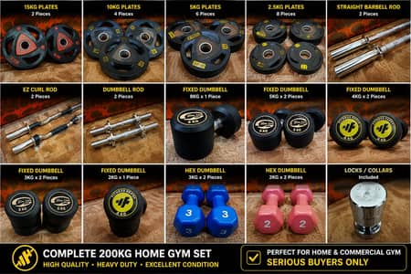 Full Home Gym Setup for Sale | Rubber Plates & Olympic Bars