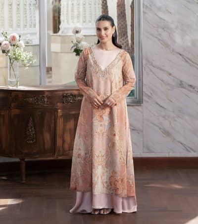 Premium Embellished Peach Formal dress
