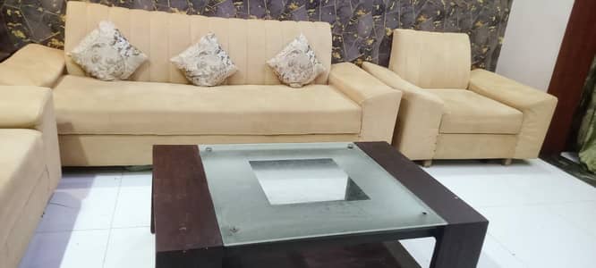 sofa six  seater neat clean