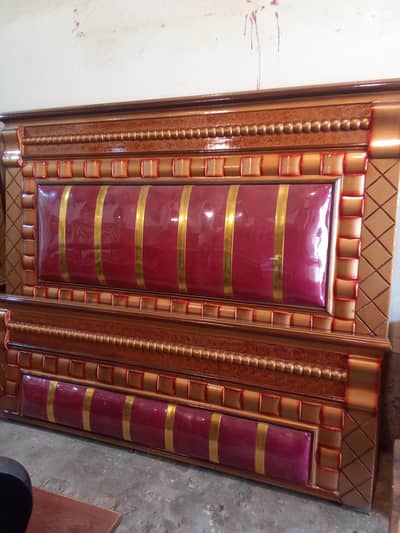 Golden wooden with red poshish