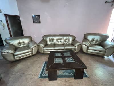 Luxury Sofa Set 1-3-1 Golden colour