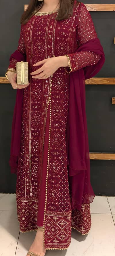 Maroon Maxi 3 pc