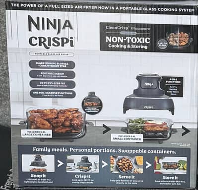 Ninja Crispi 4-In-1 Portable Glass Air Fryer