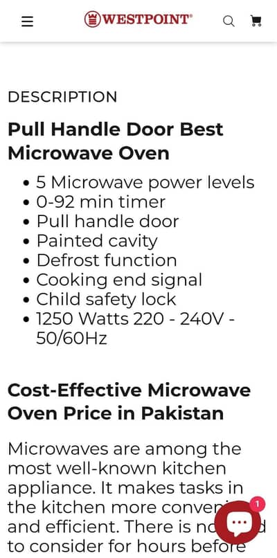 Westpoint Microwave Oven | Excellent Condition | Best Price | Like New