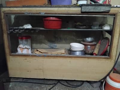 Heavy Chipboard Shop Counter with 12mm Glass