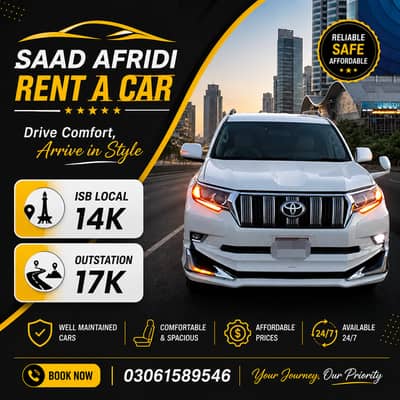 Rent A Car Islamabad | BRV, Tucson, Haval, Honda Civic, Revo,V8, Prado