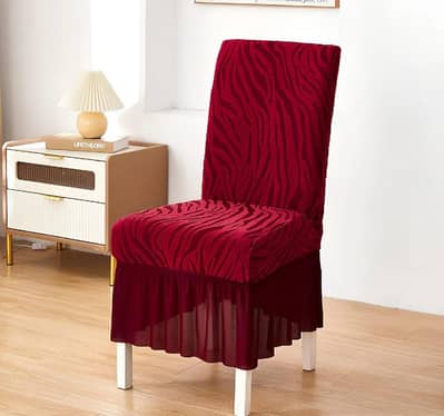 Dining Chair Covers-Premium Zabra Velvet Chair Covers Available