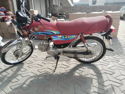 Honda CD70 2024 model Total genuine Red Color Fist owner