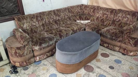 5 seater L shape corner sofa with tabel
