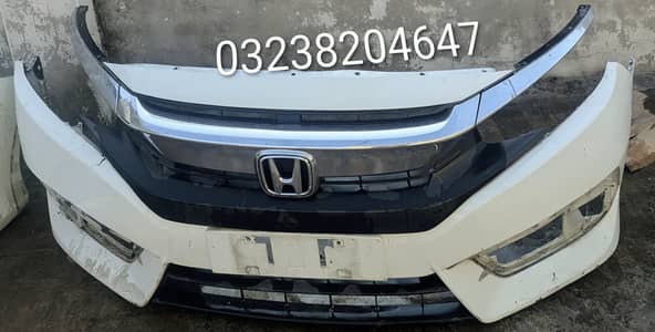 Genine 2017 to 2021 Honda Civic front and rear bumpers
