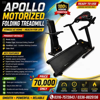 Apollo Motorized Folding Treadmill