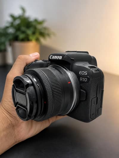 Canon EOS R10 Mirrorless Camera with RF-S 18-45mm IS STM Lens