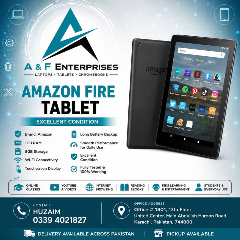 Amazon Fire Tablet – Excellent Condition | Budget Tablet for Kids 0