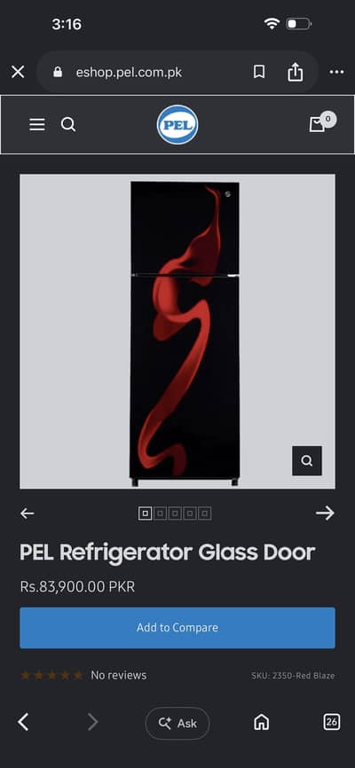 Pel 2350 glass door