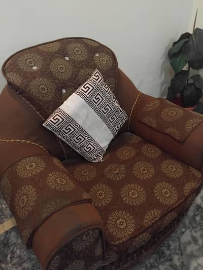 3 seater brown sofa