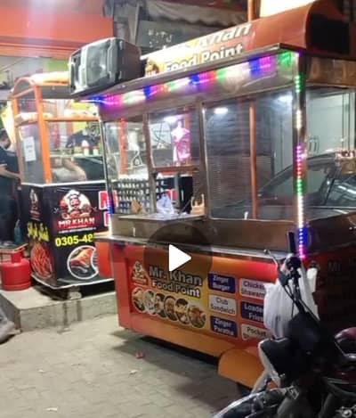 Food cart ss non megnat hot plate+automatic fryer