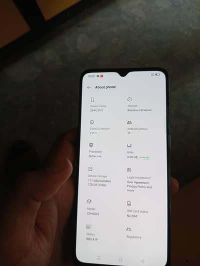 oppo f15 8/128 official PTA  only mobile