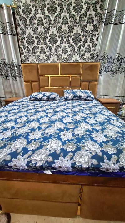 King size bed and cupboard