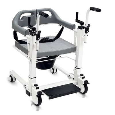 Multiple Functional Patient Transfer Lift Wheelchair with Commode