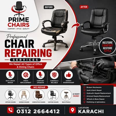 Office Chair Repair & Restoration Service | Executive Visitor Dining