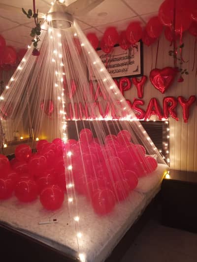 Anniversary Decoration, musahari decoration, Room decoration Services