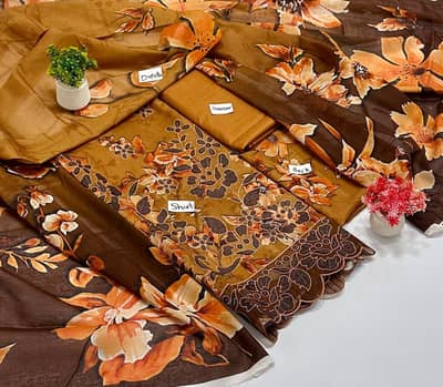 3 piece Luxury Lawn Embroidery