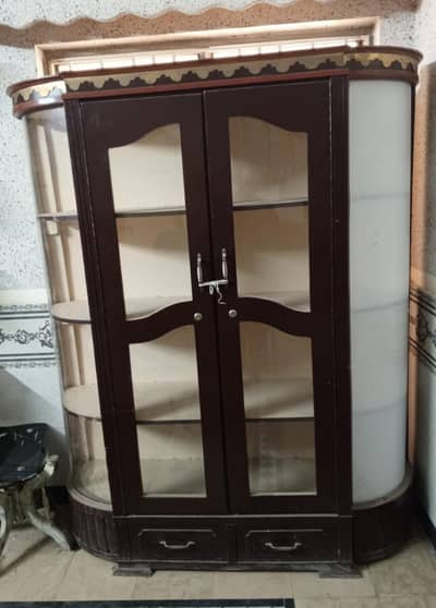 Chocolate Brown Crockery Cabinet for Sale