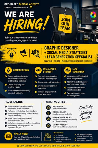 Graphic Designer + Social Media Strategist-Lead Generation Specialist