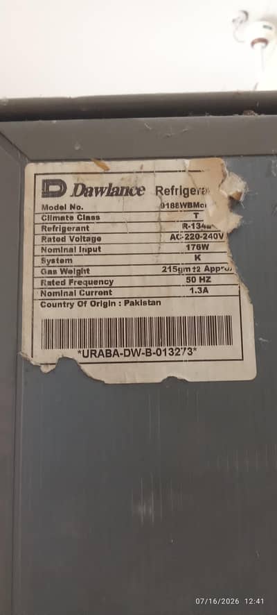 Dawlance Used Fridge is for Sale: