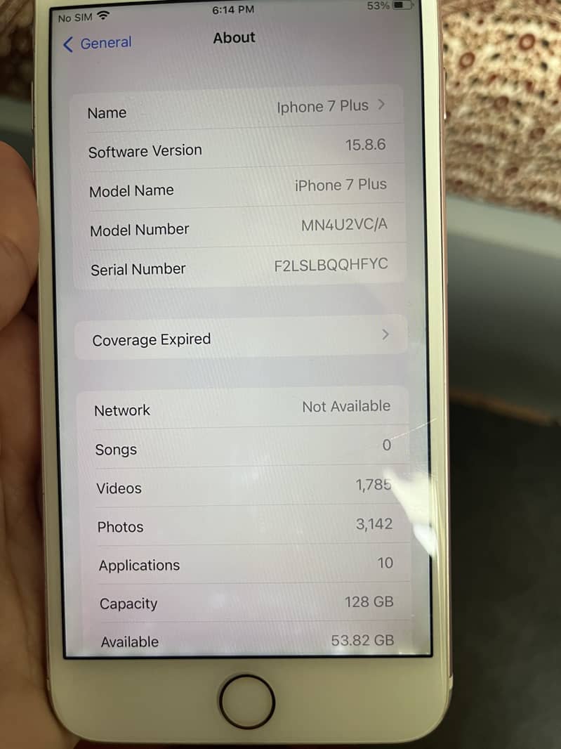 Iphone 7 plus Pta approved 8