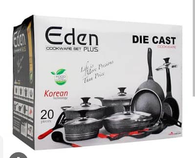 Brand New Sonex Eden Plus Die-Cast Cookware Set – 20 Pieces