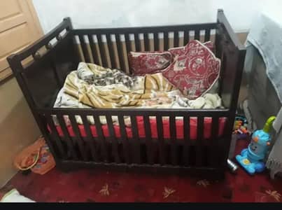 Pure Wooden Baby Cot