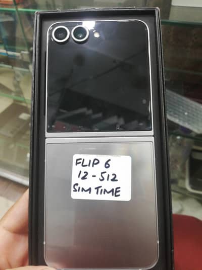 Samsung Mobile Z Flip 6 Silver Nonpta 512 gb Sim time complete box