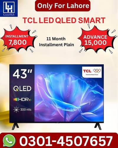 TCL LED TV 43 Inches QLED display on Easy Installment