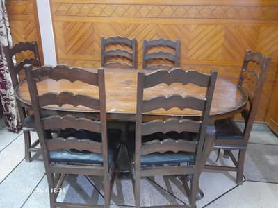 Wooden Dinning tables with 6 chairs
