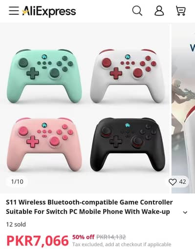 S11 Gamepad Gaming Controller Nintendo, Android, IOS & PC