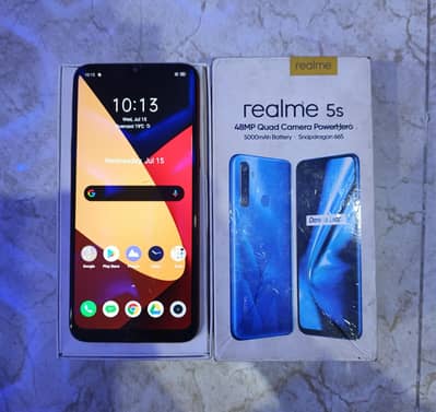 Realme 5s 4/128GB Ram with box and charger for sale