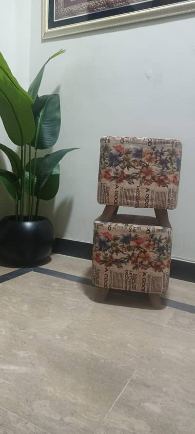 2 Ottoman Stools in Excellent Condition