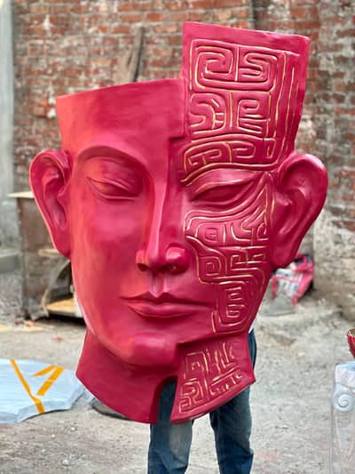 Statues sculptures showpieces fugures imported wall hanging fiber rare