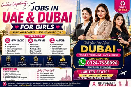 JOBS FOR FEMALES IN DUBAI/UAE