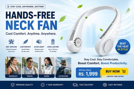Premium silicone variant bladeless neck fan